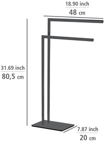Metalowy wieszak na ręczniki RECCO, dwuramienny
