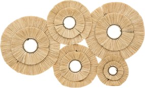 Dekoracja ścienna z rafii ALBA, 91 x 64 cm