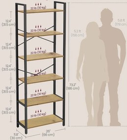 Nowoczesny regał stojący dąb artisan - Tocador 10X