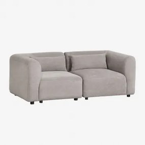 Sofa Modułowy 2-częściowy Fogler Sztruks Jasny Szary Taupe - Sklum