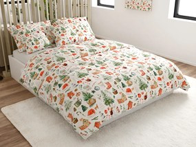 PrzytulneMieszkanie.pl PrzytulneMieszkanie.pl Flanelowa pościel z mikrofibry FESTIVE MAGIC białe Rozmiar pościeli: 2 szt 70 x 90 cm | 200 x 220 cm