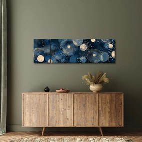 Obraz - Niebiesko-złote pierścienie (170x50 cm)