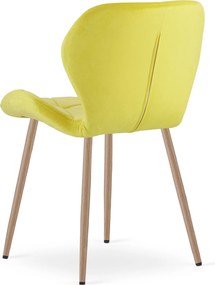 Krzesło do jadalni MANGO VELVET, żółte