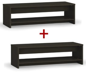 Ławka szatniowa z półka na obuwie 1+1 GRATIS, wzmocniona, 1500 mm, wenge