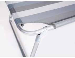 Happy Green Leżak plażowy Athina szary, 190 x 58 x 27 cm