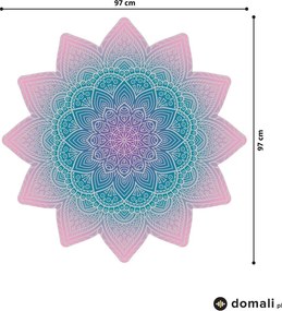 Naklejki na ścianę - Mandala różowo - niebieska