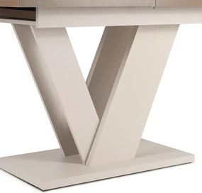 Stół Prostokątny Rozkładany CLARK 120-160 cm Orzech/Kaszmir Japandi