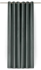 Ciemnoszara aksamitna zasłona częściowo zaciemniająca (dimout) 400x300 cm Velto – Filumi