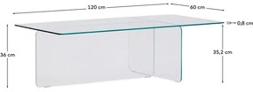 Szklany stolik 60x120 cm Zaren – Kave Home