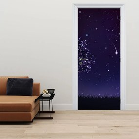 Fototapeta na drzwiach - Noc uchwycona na ilustracji (95x205cm)