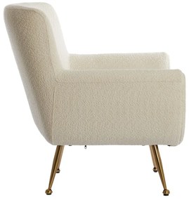 Kremowy fotel z materiału bouclé Vinstra – Light &amp; Living