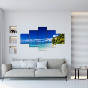 Obraz tropikalnej plaży (125x70 cm)
