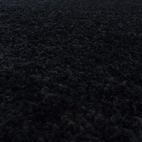 Dywan shaggy Sydney czarny koło 200 cm x 200 cm