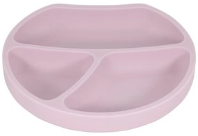 Jasnoróżowy silikonowy talerz dla dzieci 19x20,5 cm – Kindsgut