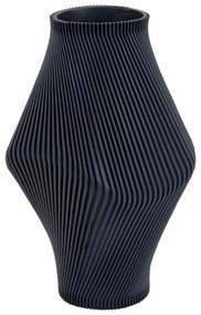 Ciemnoniebieski wazon z żywicy polimerowej (wysokość 30 cm) Twisted Rib – PT LIVING
