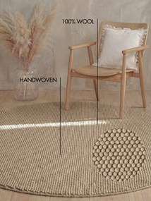 Dywan wełniany Richmond Premium Ted Baker Beżowy Koło 200 cm x 200 cm