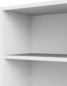 Niski regał do biura z dwoma półkami Prima biały