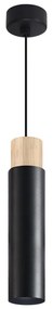 Czarna lampa wisząca z metalowym kloszem Claro – Candellux Lighting