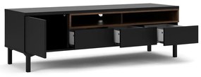 Czarna szafka pod TV 156x48x48 cm Roomers – Tvilum