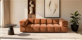 Sofa czteroosobowa, tkanina welurowa Bluvel, Cynamonowy, Averro