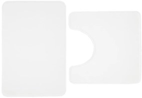 Białe dywaniki łazienkowe do WC z pianki pamięciowej zestaw 2 szt. 50x80 cm Anti-Bacterial – Catherine Lansfield