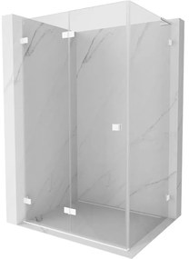 Mexen Lunar-F L kabina prysznicowa składana lewa 85 x 80 cm, transparent, biała - 836L-085-080-20-00-L