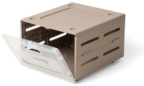 Modułowy organizer na buty Flex, brązowy, 30 x 36 x 22 cm