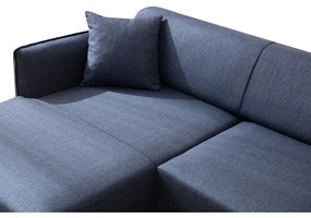 Niebieska sofa narożna Belissimo, lewy narożnik – Balcab Home