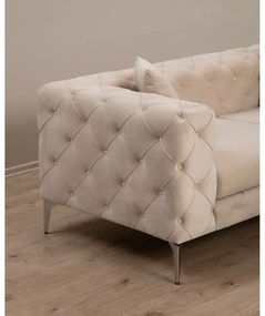 Beżowa aksamitna sofa 237 cm Como – Artie