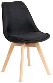 Czarne drewniane krzesło w stylu skandynawskim S0-F31