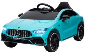 AIYAPLAY Elektryczne auto dla dzieci, sterowane zdalnie, z kółkami treningowymi, światłami LED, klaksonem, dla dzieci w wieku 3-6 lat, Błękitny