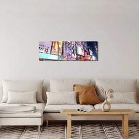 Obraz - New York Theater District (z zegarem) (90x30 cm)