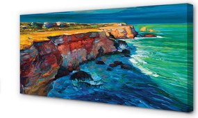 Obraz canvas na ścianę Morze, Niebo i Skały