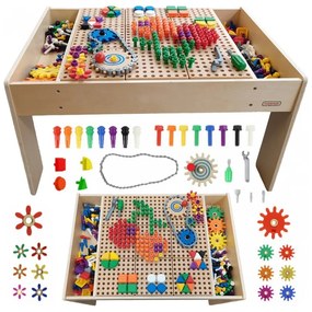 Masterkidz drewniany stół edukacyjny + akcesoria stem wall