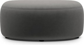 Ciemnoszary aksamitny podnóżek Kate – Micadoni