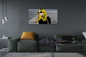 Fotoobraz na płótnie Kobieta w Czarnych Okularach