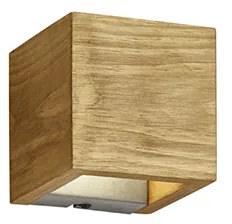 Rustykalna lampa ścienna drewniana 11 cm z wbudowanym ściemnianym LED - Linc Rustykalny / Vintage Oswietlenie wewnetrzne