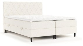 Kremowe łóżko boxspring ze schowkiem 140x200 cm Gwen – Maison de Rêve