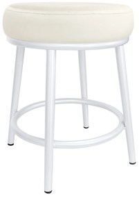 Taboret Ben noga metalowa biała MG50