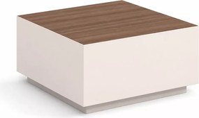 Nowoczesny stolik do salonu Sorenio z laminowanym blatem i metalową konstrukcją