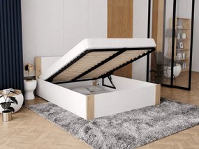 Łóżko drewniane Sovi 120/140/160/180x200 białe z wstawkami sosna / czarne