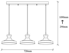 Czarna lampa wisząca z metalowym kloszem Berceste – Opviq lights