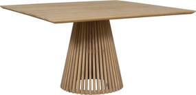 Stół ogrodowy jadalniany z drewna tekowego dł. 135 cm - Naturalny jasny - TRIANI marki MYLIA