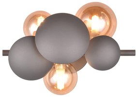 Kinkiet w szaro-złotym kolorze Bubble – Trio Select
