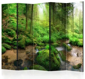 Parawan jednostronny Pejzaże 225x172 cm 5-częściowy zielony ARTGEIST B