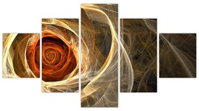 Obraz - Róża w artystycznym duchu (125x70 cm)