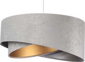 Szara welurowa lampa wisząca glamour L7-L16