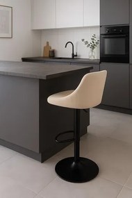 Beżowy tapicerowany hoker kuchenny K5-D62