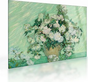 Obraz na szkle - Vincent van Gogh, Roses, reprodukcje (70x50 cm)