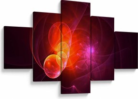 Nowoczesny obraz różowej abstrakcji (125x70 cm)